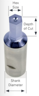 Hassay Savage Rotary 66114-M 7/32 Hex Punch .500 Dia Shank (MAX)