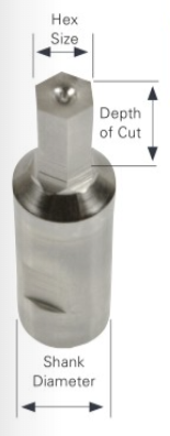 Hassay Savage Rotary 66314 14MM Hex Punch 5/8 DOC 1 3/4 OAL