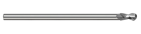 804216 Harvey Tool 1/4 D x .187 SHANK BALL EM, 4 FL