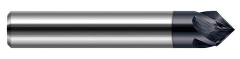 765016-C3 Harvey Tool 1/4D X 45 DEG LONG SPIRAL CHMF 4FL AlTiN