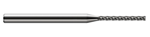 763020 Harvey Tool .250 D x .020 R 8x LONG FLUTE EM, 4 FL