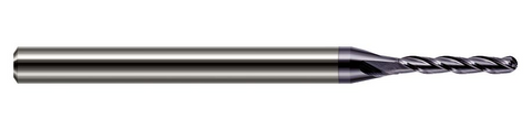 801608-C3 Harvey Tool .125 BALL 4x LONG FLUTE EM, 4 FL, AlTiN