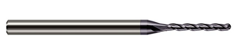 757662-C3 Harvey Tool .062 BALL CARB 9x LONG FL EM, 3 FL AlTiN