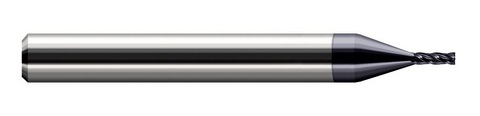 760631-C3 Harvey Tool .031 D x 1/4 SHANK, 3X LOC 2FL, AlTiN