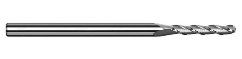 791162 Harvey Tool .062 BALL V-HELIX NF, 4x LOC, 3 FL