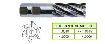04452CF 1-3/8 x 1 x 2 x 4-1/2 6 FLUTE REGULAR LENGTH TIALN-FUTURA COATED 8% COBALT End Mill