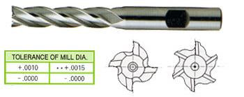05055HE 3/8 x 3/8 x 1-1/2 x 3-1/4 4 FLUTE LONG LENGTH TIALN-EXTREME COATED HSS End Mill