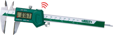 Insize 1110-200AWL WIRELESS DIGITAL CALIPER WITH CARBIDE TIPPED JAWS,0-200mm/0-8",0.01mm/0.0005"