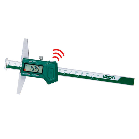 Insize 1144-500AWL ELECTRONIC DOUBLE HOOK DEPTH GAGE, 0-20"/0-500mm, wireless