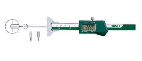 Insize 1148-100SE ELECTRONIC DEPTH GAGE WITH ROUND DEPTH BAR, 0-4"/0-100mm