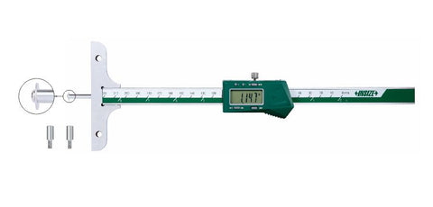 Insize 1148-100E ELECTRONIC DEPTH GAGE WITH ROUND DEPTH BAR, 0-4"/0-100mm