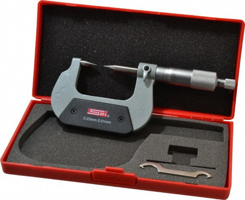 SPI POINT MICROMETER- 0-25MM .01MM