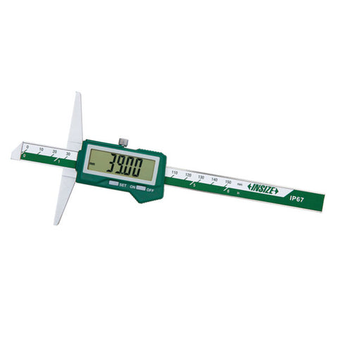 Insize 1541-300 IP67 WATERPROOF ELECTRONIC DEPTH GAGE, 0-12"/0-300mm, graduation .0005"/0.01mm