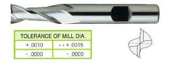 15298CC 36.0 x 1 x 2 x 4-1/2 2 FLUTE METRIC REGULAR LENGTH TICN COATED 8% COBALT End Mill