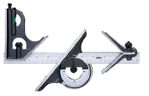 Insize 2278-180E COMBINATION SQUARE SET, 4 piece set, 12"