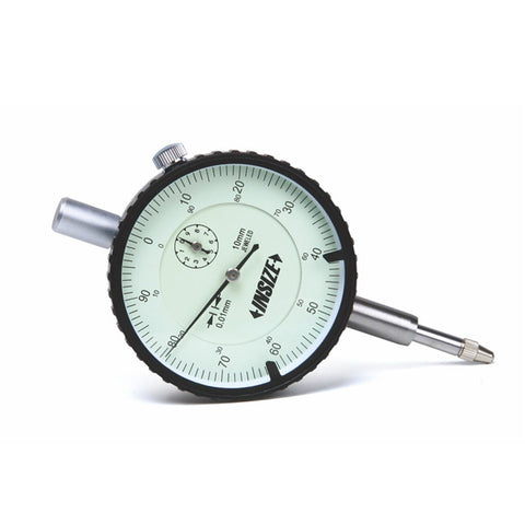 Insize 2308-10FA DIAL INDICATOR, 10mm, flat back