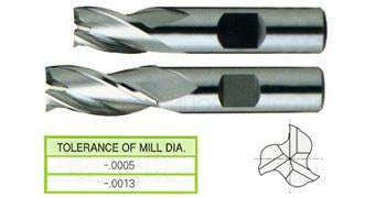 22273CF 3/16 x 1/4 x 9/32 x 1-11/32 3 FLUTE SHORT LENGTH SPADE TIALN-FUTURA COATED 8% COBALT End Mill