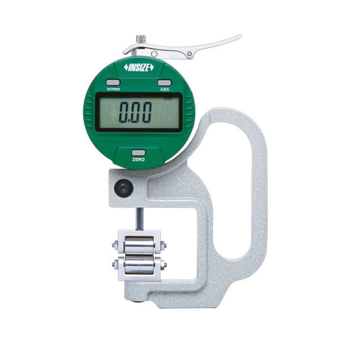 Insize 2877-10 DIGITAL ROLLER THICKNESS GAGE, 0-.4"/0-10mm, graduation .0005"/0.01mm