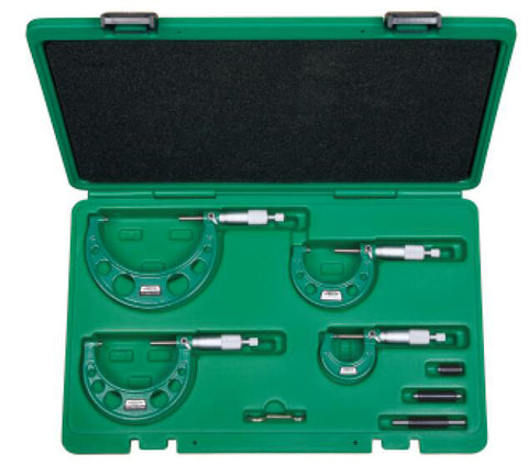 Insize 3203-44A OUTSIDE MICROMETER SET W/CASE, 0-4"
