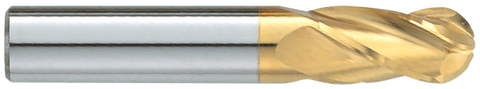 Garr 18233 330MT 3/8" BALL End Mill 4FL 7/8" F/L *TIN*