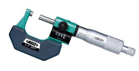 Insize 3400-1 OUTSIDE MICROMETER WITH COUNTER, 0-1"