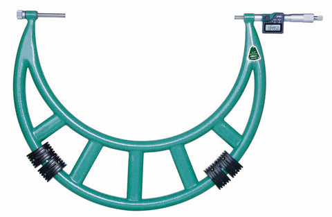 Insize 3506-900E ELECTRONIC OUTSIDE MICROMETER WITH INTERCHANGEABLE ANVILS, 32-36"/800-900mm