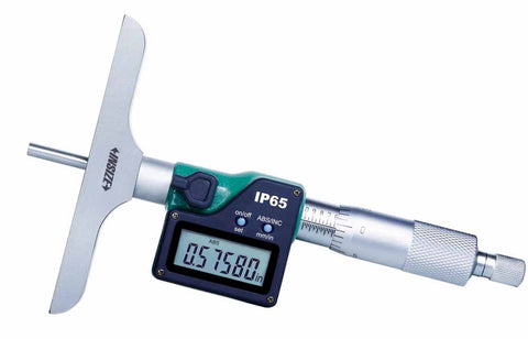 Insize 3540-50E ELECTRONIC DEPTH MICROMETER, IP65, 0-2"/0-50mm