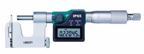 Insize 3562-25E ELECTRONIC INTERCHANGEABLE ANVIL MICROMETER, 0-1"/0-25mm
