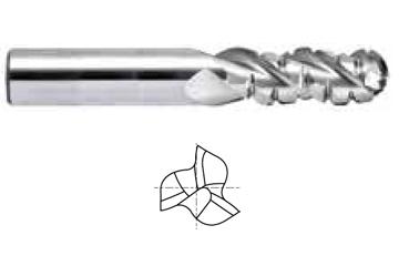 3 FLUTE 30 DEGREE HELIX BALL ROUGHING ALU-POWER CARBIDE END MILL