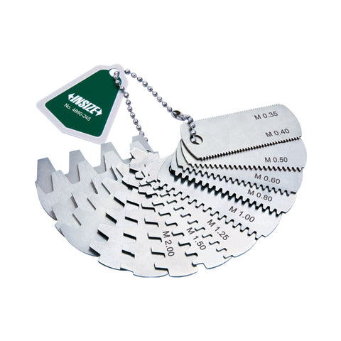 Insize 4860-180 GEAR TOOTH PITCH GAGE, Range 6-80,Pressure angle 14.5DEG