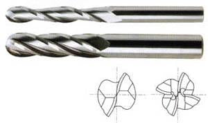 51595TC 5/8 x 5/8 x 2-1/4 x 5 4 FLUTE LONG LENGTH BALL NOSE TICN-COATED CARBIDE End Mill