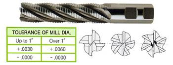 65337CF 5/8 x 5/8 x 2-1/2 x 4-5/8 4 FLUTE LONG LENGTH CENTER CUT COARSE PITCH ROUGHER TIALN-FUTURA COATED 8% COBALT End Mill