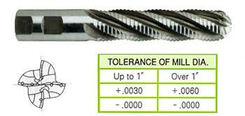69359CF 3/4 x 3/4 x 3 x 5-1/4 4 FLUTE LONG LENGTH BALL NOSE ROUGHER TIALN-FUTURA COATED 8% COBALT End Mill