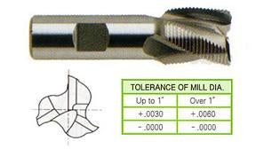 72359CN 3/4 x 3/4 x 3/4 x 2-7/8 3 FLUTE STUB LENGTH CENTER CUT FINE PITCH ROUGHER TIN COATED 8% COBALT End Mill