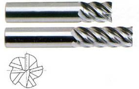 86561TC 5/32 x 3/16 x 9/16 x 2 5 FLUTE REGUALR LENGTH 45 DEG HELIX TICN-COATED CARBIDE End Mill