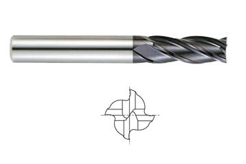 EM839040 4 x 6 x 5 x 50 R0.4 4 FLUTE STUB CUT CORNER RADIUS X-POWER End Mill