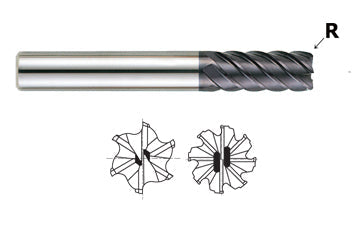 GM668901 3/8(R.03) x 3/8 x 7/8 x 2-7/8 X-POWER PRO 6FL H-45 CR LONG END MILL