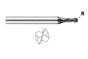 93426 0.8 x 3 x 2.0 x 40 2 FLUTE MINIATURE BALL NOSE X-POWER CARBIDE - METRIC End Mill