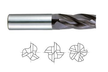 95084 3/4 x 3/4 x 1-5/8 x 4 4 FLUTE REGULAR LENGTH FINE PITCH ROUGHER JET-POWER CARBIDE End Mill