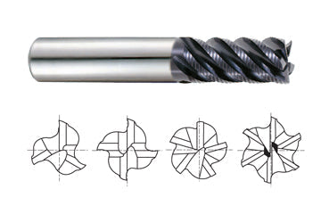 EHE54200 20 x 20 x 38 x 104 R.3 TitaNox-Power 5FLUTE 40 DEGREE HELIX ROUGHING(FINE) CORNER RADIUS END MILL
