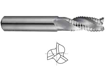 3 FLUTE 30 DEGREE HELIX ROUGHING WITH NECK ALU-POWER CARBIDE END MILL