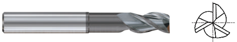 JAG96907 3/4 x 3/4 x 1(3-3/8) x 6 ALU-POWER HPC 3 FLUTE WITH NECK 37 DEGREE HELIX COATED END MILL