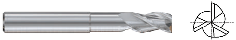 YG 40600-250 1x1x5 N.960 R.120 3FL H-37 EXTENDED NECK ALU-POWER
