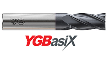 G9H97915N 1/4(R.030) x 1/4 x 3/4 x 2-1/2 YGBASIX CARBIDE 4FL 30deg. Helix Regular Corner Radius E/M(AlCrN)