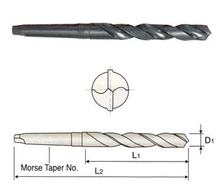 D1211112 1-3/16 x 7-3/8 x 13 x MT#4 HSS(M2) MORSE TAPER SHANK TWIST DRILLS
