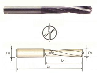 DH501047 5/16 x 3/8 x 1-31/32 x 3-7/8 CARBIDE DREAM DRILL FOR HIGH HARDENED MATERIAL (HRc50 ~ HRc70) TIALN COATED