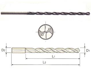 DH520025F 25/64(9.921) x 10.0 x 230 x 288 CARBIDE DRILL MQL TYPE W/ COOLANT (20XD)