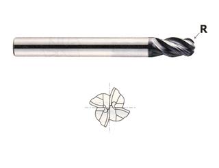 EMB79048 3/4 x 3/4 x 1-1/2 x 4 V7 MILL INOX 4 FLUTE REGULAR LENGTH BALL NOSE FLAT CARBIDE END MILL