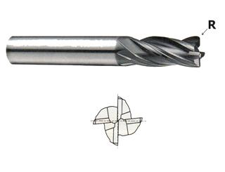 EMD48032 1/2 x 1/2 x 1x 3 x R.025 V7 MILL STEEL 4 FLUTE CORNER RADIUS REGULAR LENGTH CARBIDE END MILL