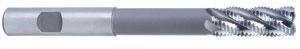 EP21161F 1-1/4 x 1-1/4 x 2 x 6-1/2 6 FLUTE 35 DEGREE HELIX FINE PITCH CENTER CUT EXTENDED NECK ROUGHING TIALN-FUTURA COATED END MILL